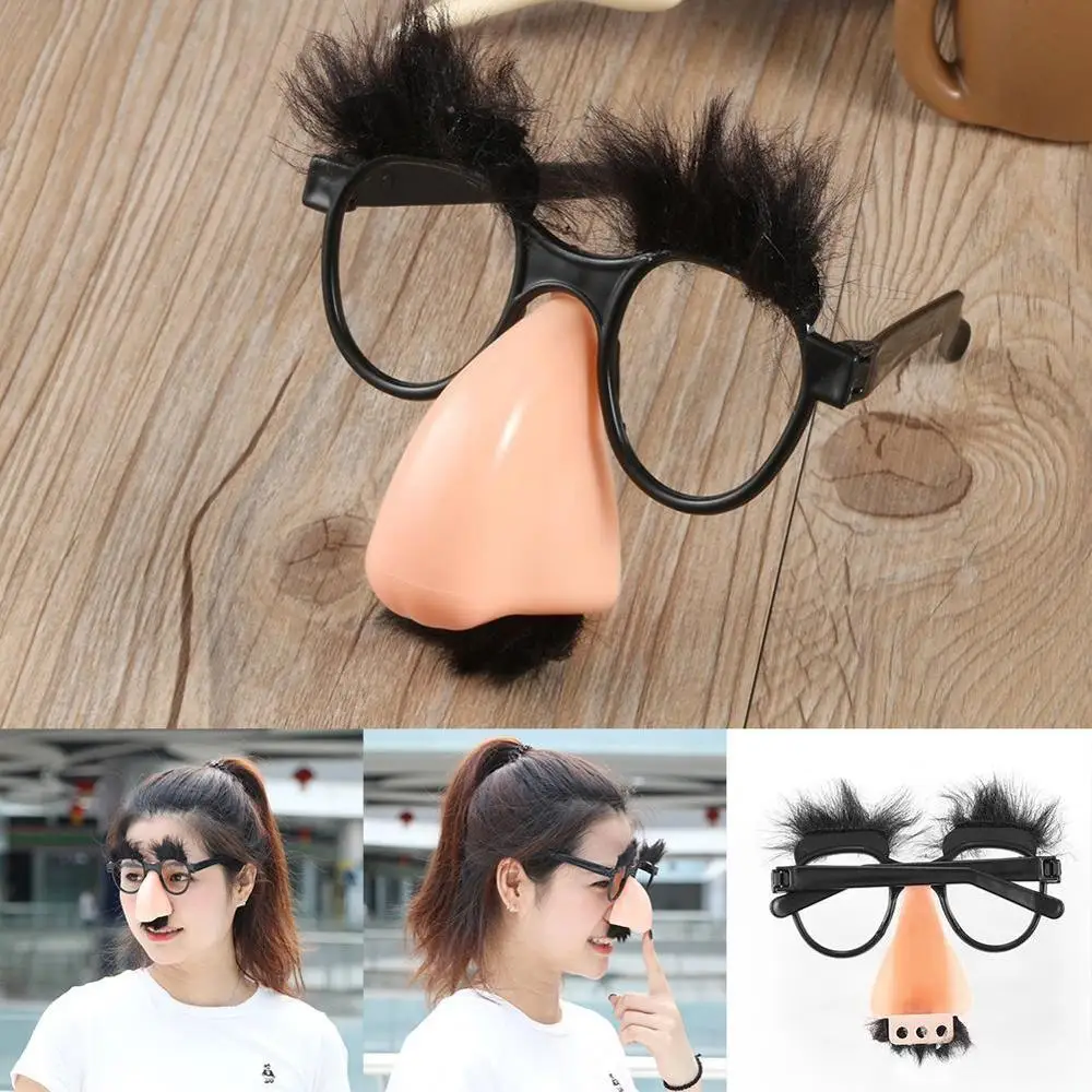 Вечерние очки с имитацией носа бровей клоуна вечерние большим носом для