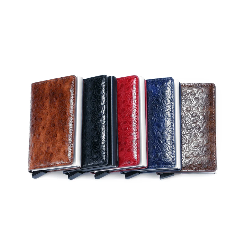 Новинка 2021 держатель для кредитных карт с рисунком страуса и RFID мужской