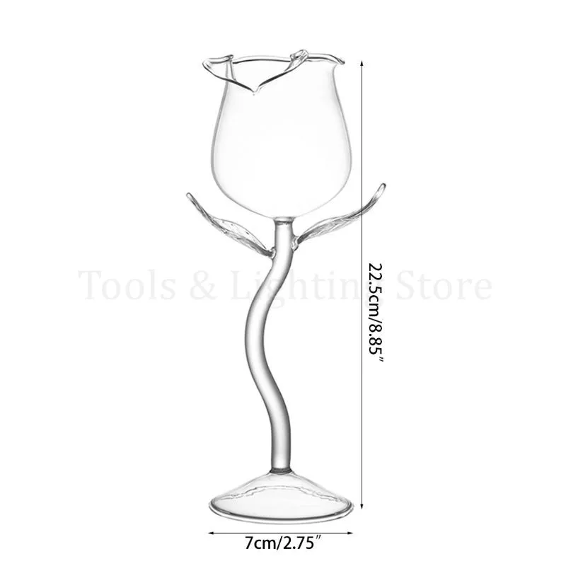 

Fancy red wine cocktail glass 100ml rose flower shaped wine cup Party Wine Drink