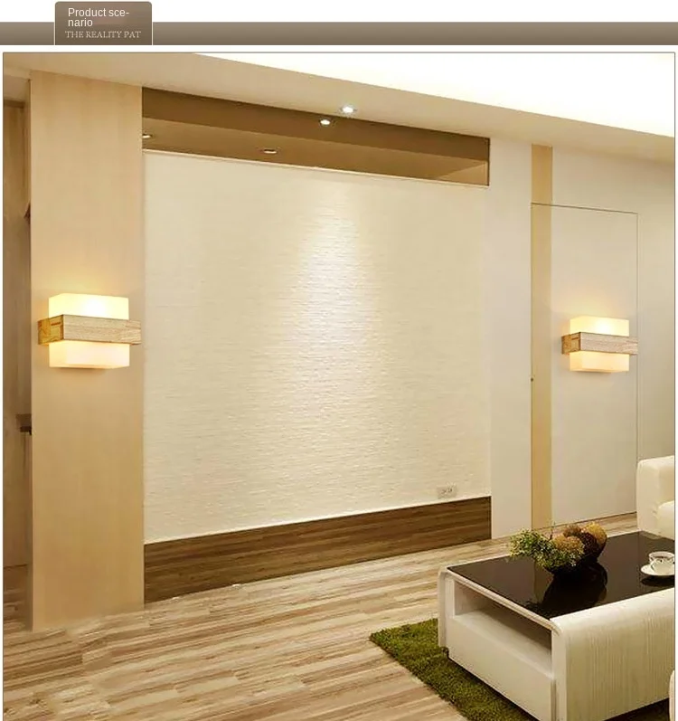 

Wall Lamp Bedroom Hotel Guest Room Bedside Balcony Wall Lamp Glass Wooden Japanese Style Creative Living Room Wall Light Bulb