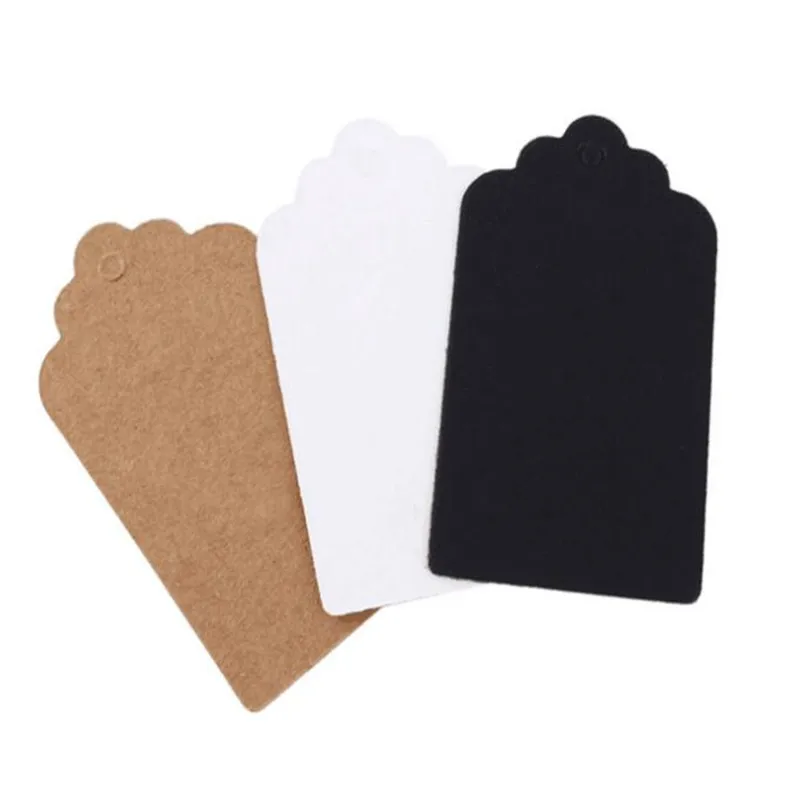 50 шт. волнистые бирки из крафт бумаги бумажные этикетки карточка для