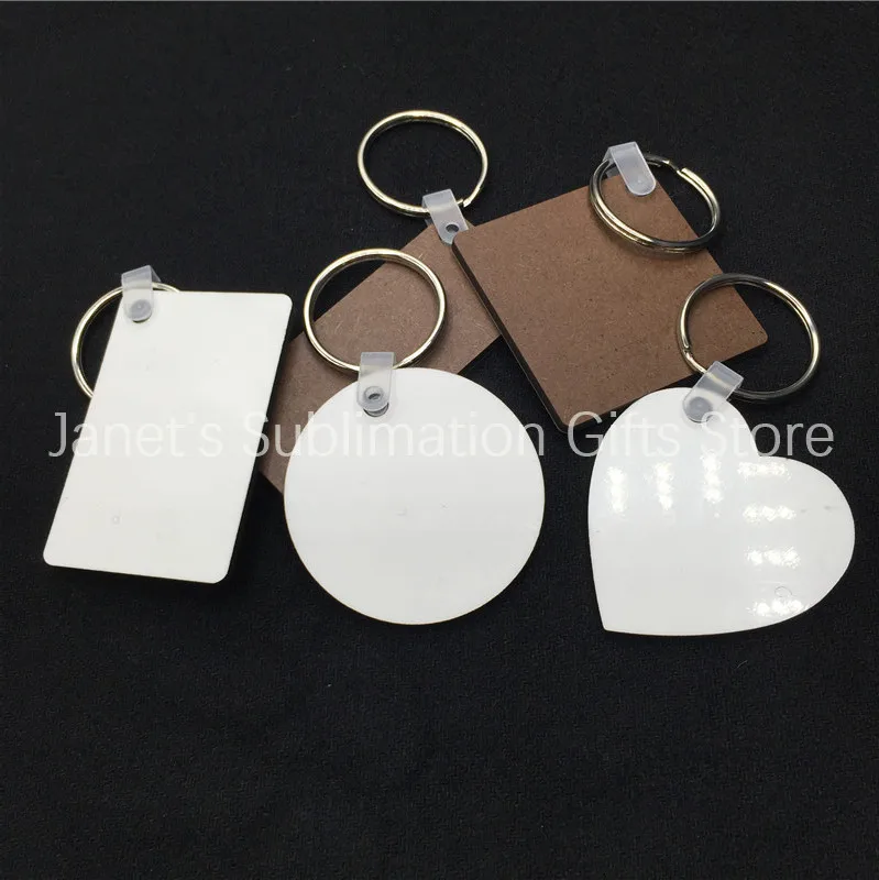 MDF сублимационный брелок чистые деревянные сублимационные фото брелки 100 шт./лот