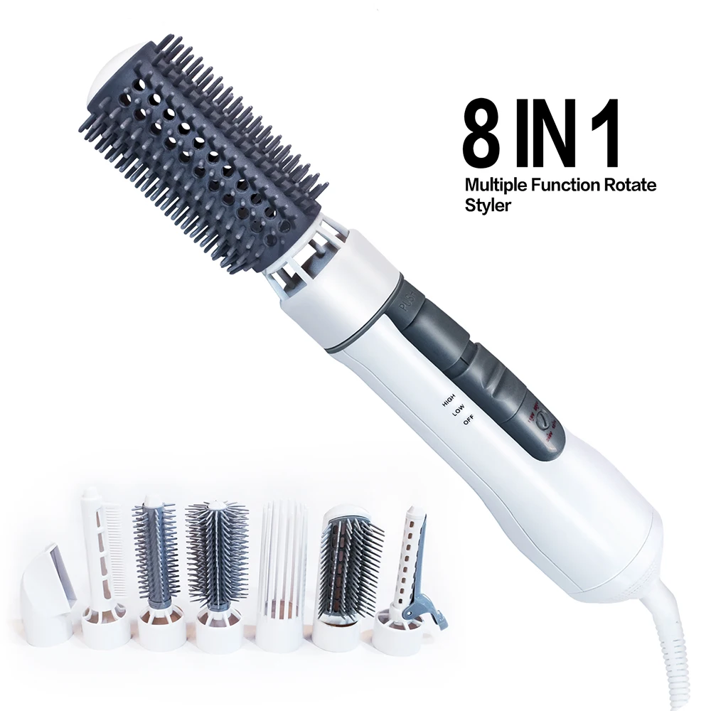 

8 in 1 Hairdryer Brush One Step Hair Dryer Volumizer Professional Blow Dryer Comb Hair Straigthener Curling Brush Hot Air Brush