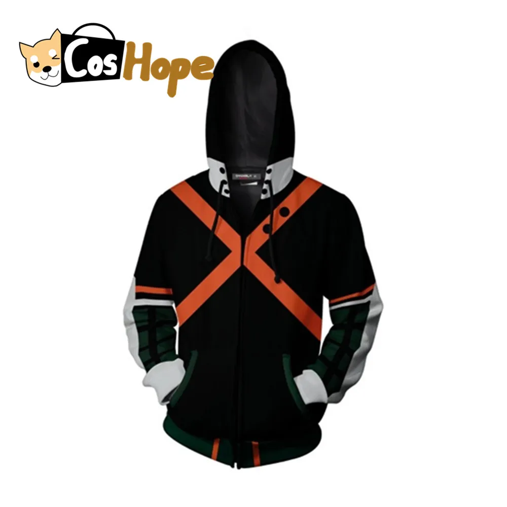 Кацуки бакугу Толстовка Boku No Hero Academy My Косплей Костюм боевой костюм куртка на