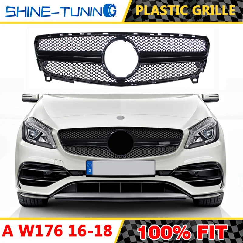 Передняя решетка подходит для нового A класса W176 A180 A200 A260 A45 2016 + без