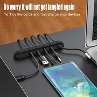 2021 new high quality cable organizer usb cable management winder desktop tidy for headphone phone charging cable wire organizer