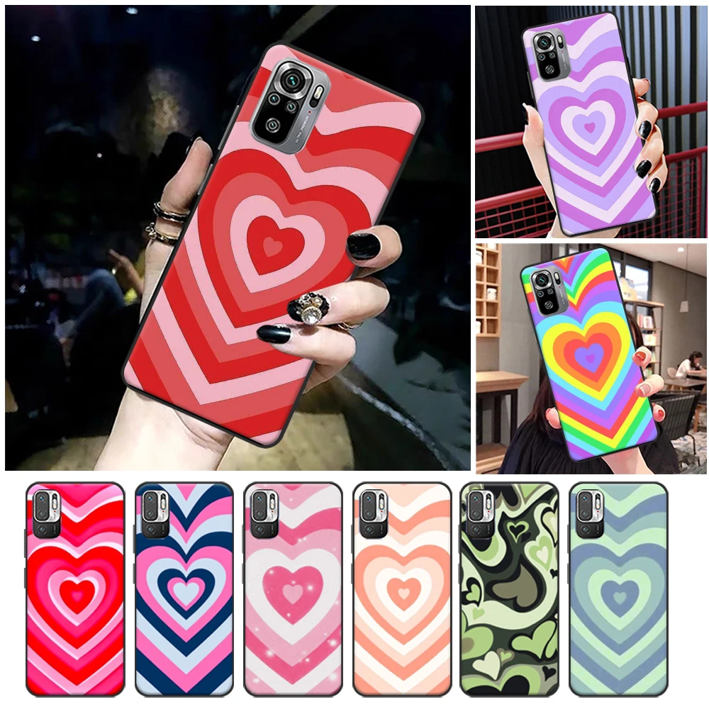 

Love Deformed Phone Case For Xiaomi Redmi Note 10 10T 10S Pro MAX 4G 5G 10X Pro LOVE Carcasa Soft TPU Back Cover