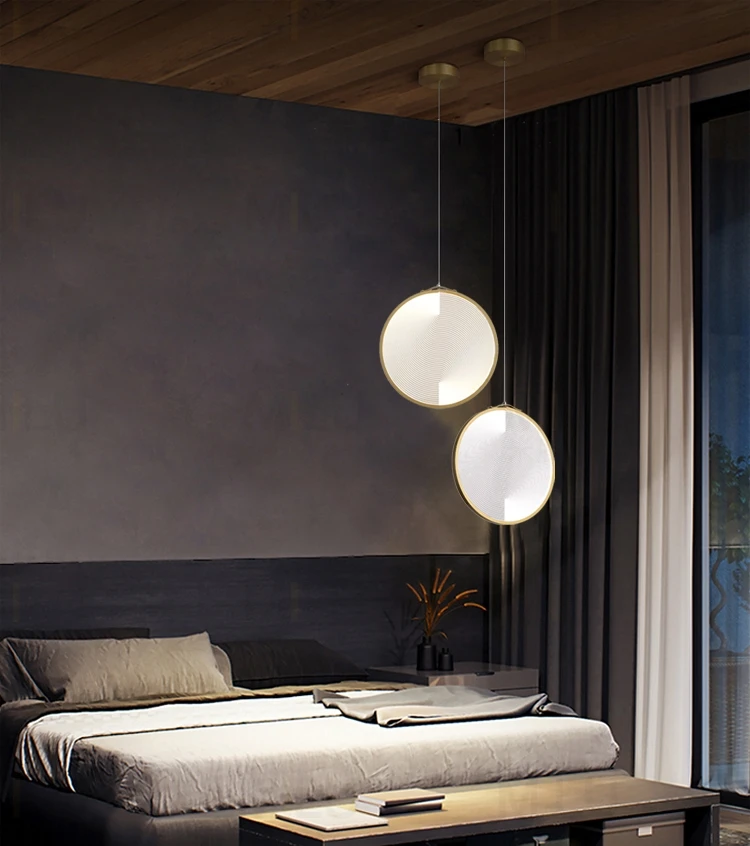 

Nordic Metal Acrylic Pendant Light Hotel Home Living Room Bedroom Art Chandelier Lighting Fixture LED Suspension Lamps PA0767