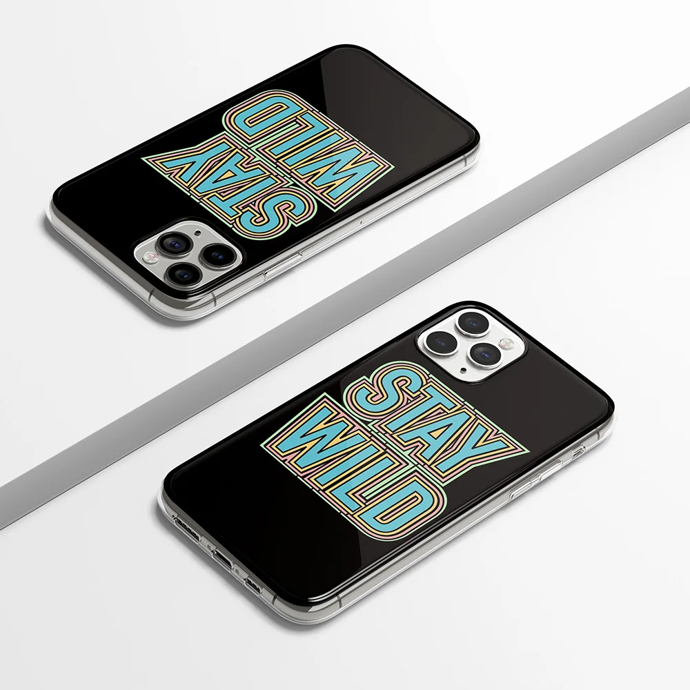

Teal Color Letters Design 6.1'' Cell Phone Case for IPhone 11 Soft TPU Mobile Back Cover Phone Protection Shell Accessories