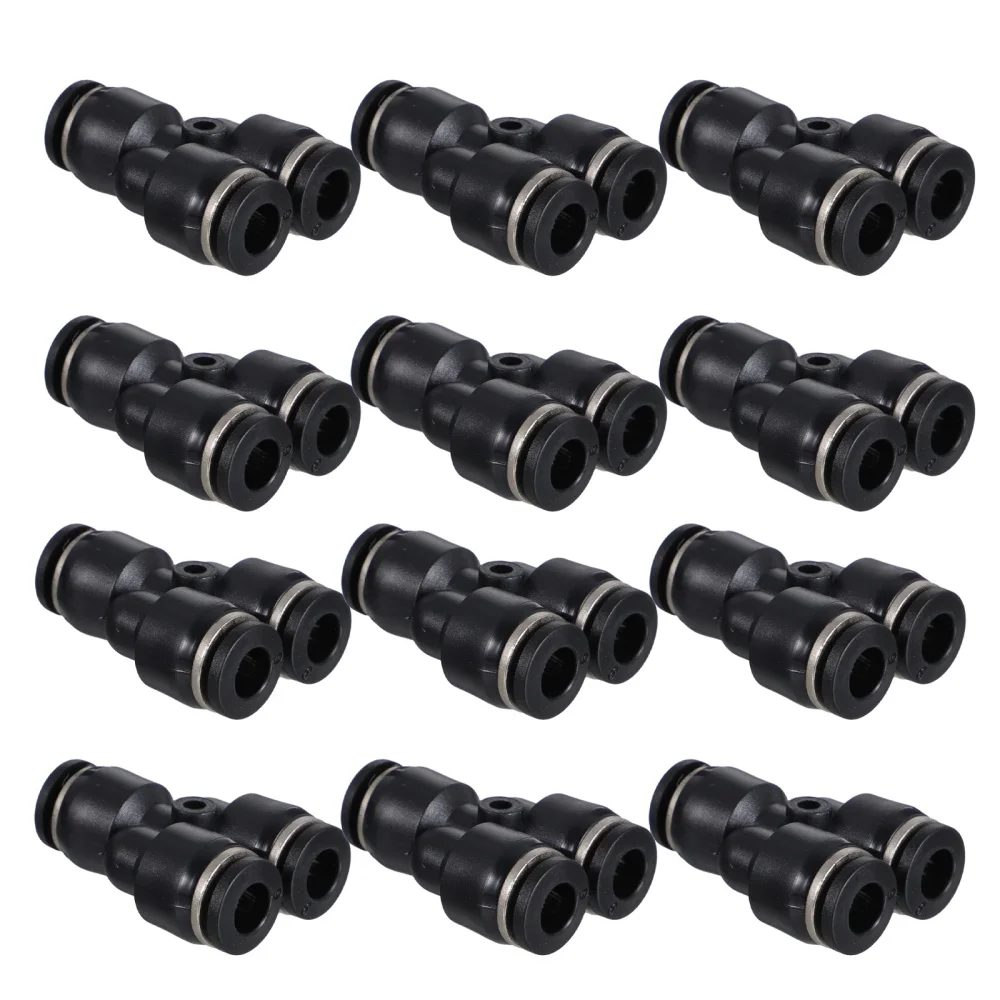 

12pcs Three-way Tube Fittings Spliter Quick Plug Connector (PY6)