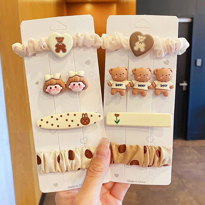 Заколки для волос девочек 4 шт./компл. милые детские заколки кремового цвета с