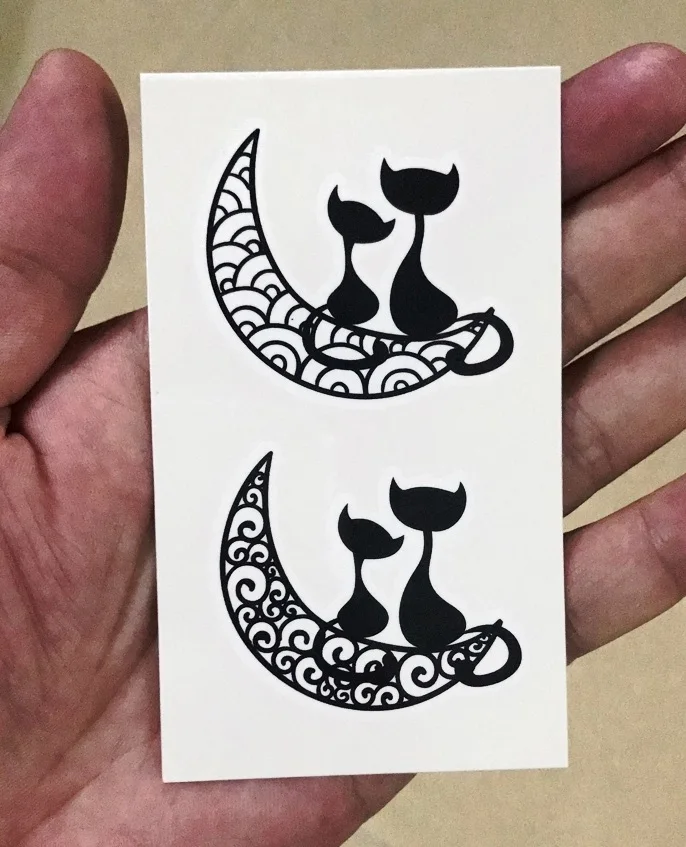 Водостойкая Временная тату наклейка сексуальные кружевные перья птица хна