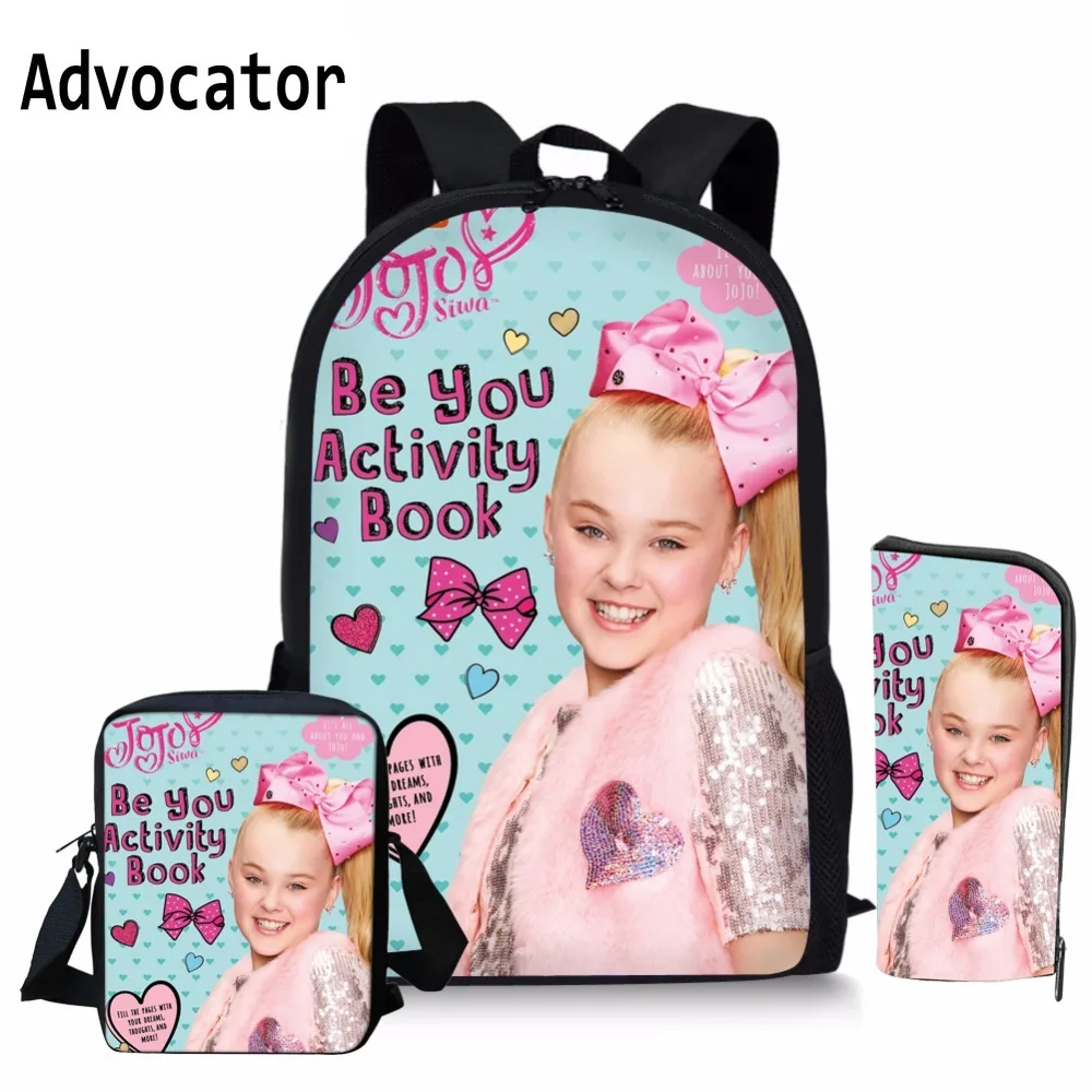 ADVOCATOR Superstar JOJO Siwa комплект школьных сумок для девочек Повседневная сумка для книг 3 шт./компл. на заказ школьные сумки для подростков мальчиков студентов рюкзаки