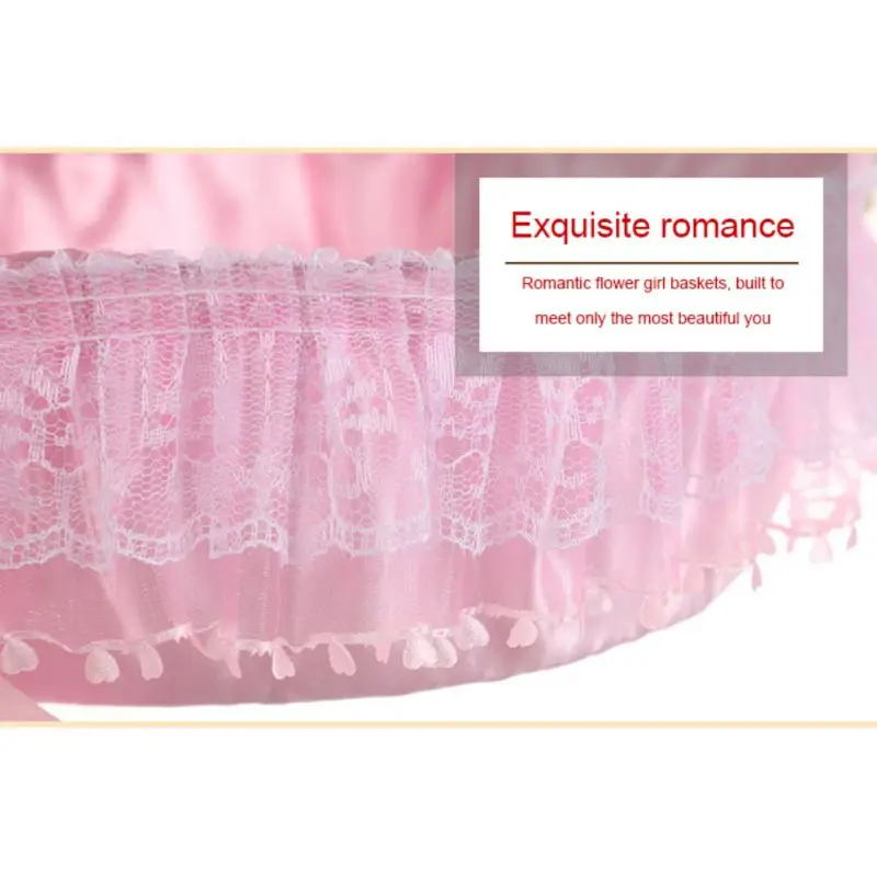 Кружевная Цветочная корзина для девочек декоративная цветов в западном стиле