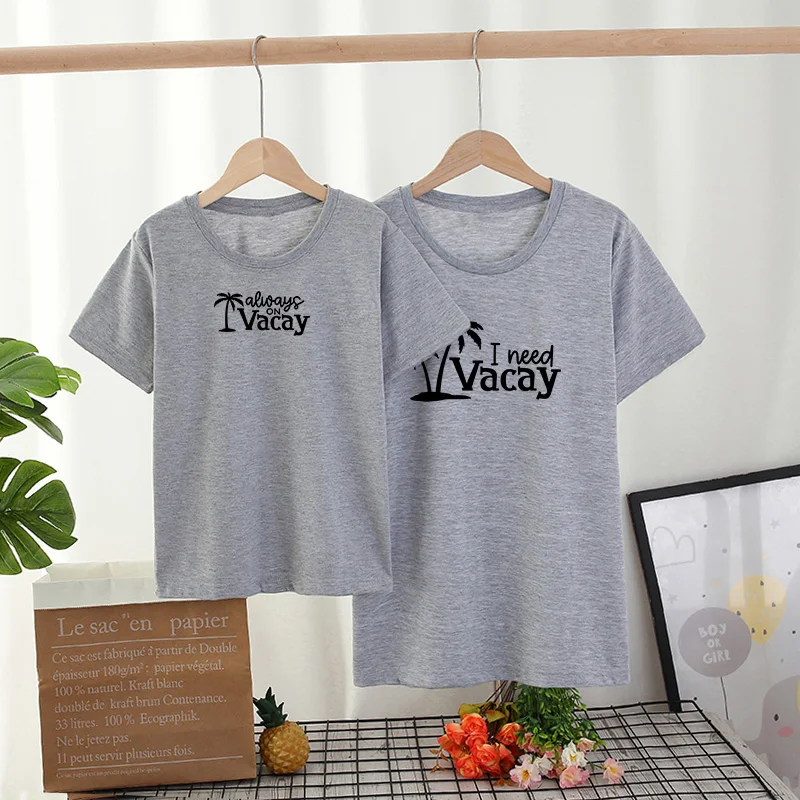 Ropa de pap&aacute; e hijo, camisetas de Vacaciones, Vestidos para madre e hija, trajes de aspecto familiar, ropa de &aacute;rbol de Coco para beb&eacute;, camiseta-4