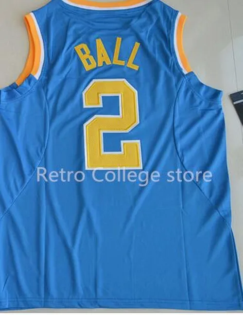 

0 Russell Westbrook 2 lonzo ball Retro Throwback Stitched Basketball Jersey Sewn Camisa Embroidery