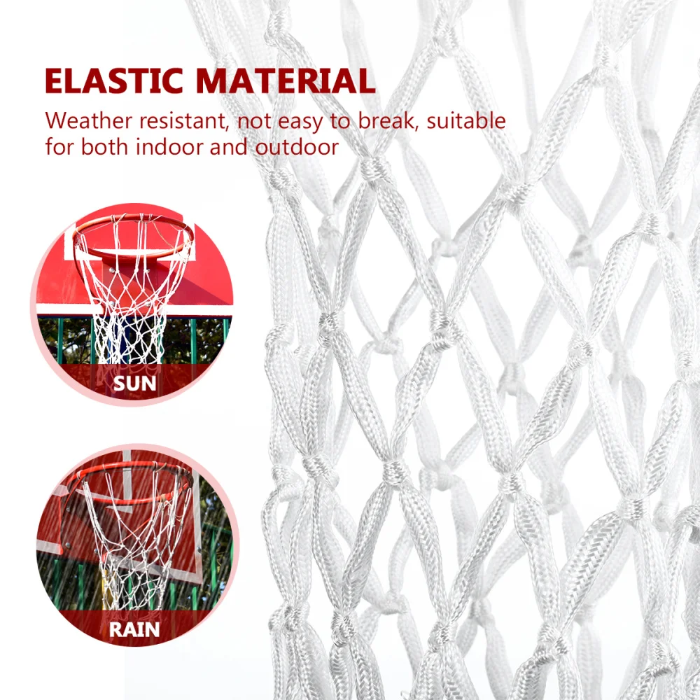

LIOOBO Nylon Braided Regular Size Professional Basketball Net Replacement Basketball Net All-Weather Heavy Duty Thick Net 12 Loo