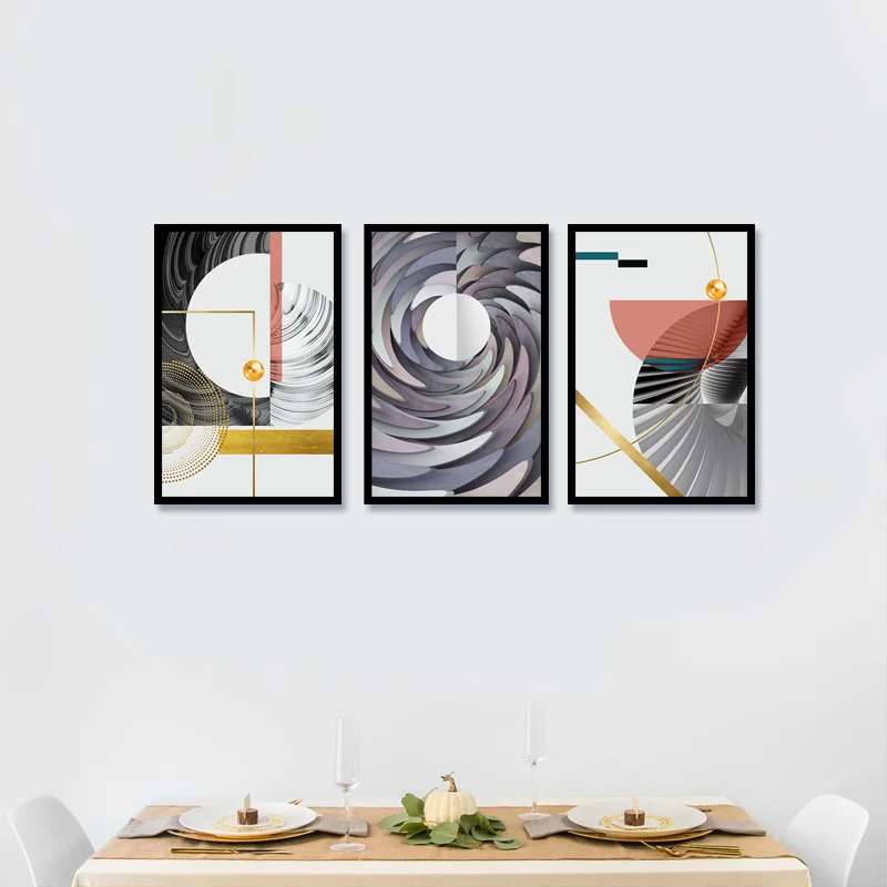

Wall Art Canvas Modular Abstract Painting Geometric Figures Poster Living Room Modern Print Picture Bedroom Home Decoration