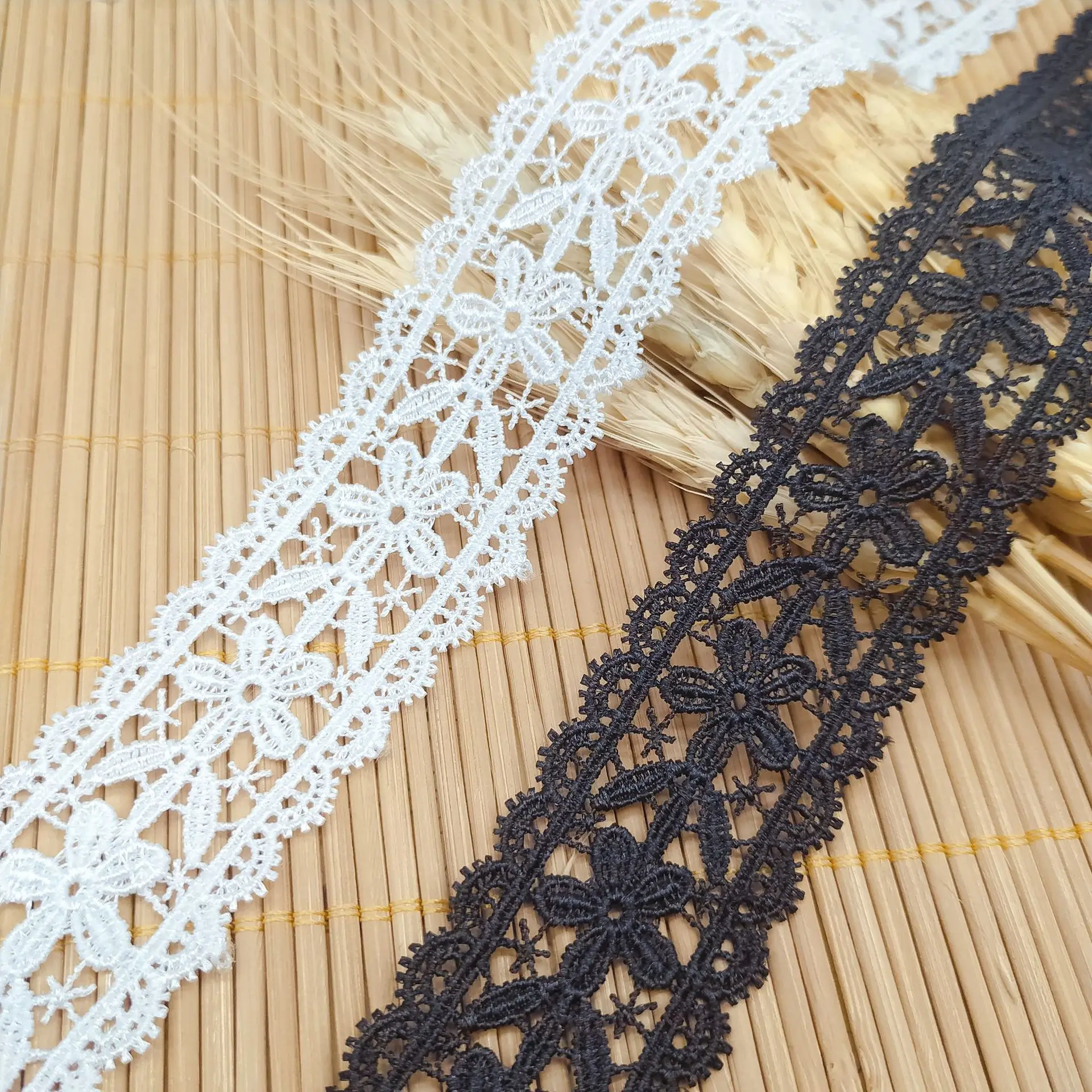 Кружевная вышивка французская кружевная лента ткань гипюр сделай сам отделка