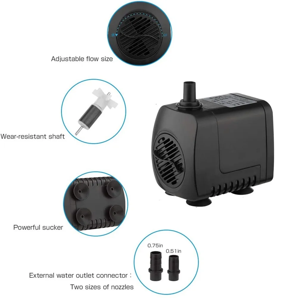 Новый светодиодный водяной насос фонтан погружной аквариум для аквариума