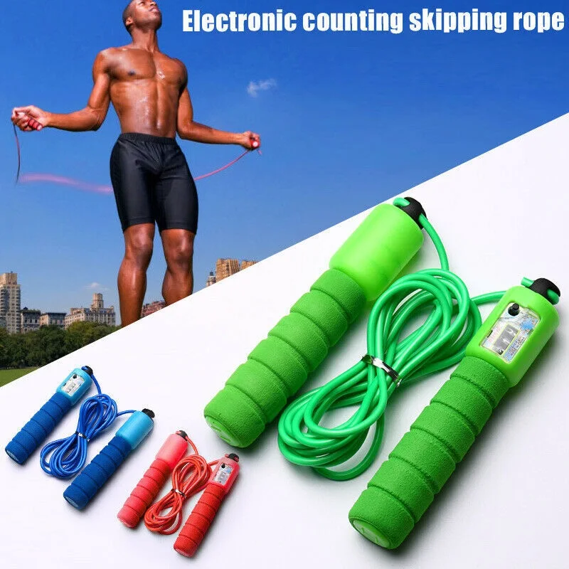 

Quality Skipping Rope With Counter Gym Home Exercise Fitness 2.8m Adult Kids
