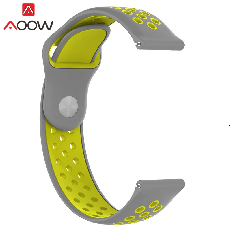 20 мм силиконовый ремешок для часов samsung Galaxy Watch Active 42 мм gear S2 классический Huami Amazfit BIP huawei watch 2 спортивный ремешок