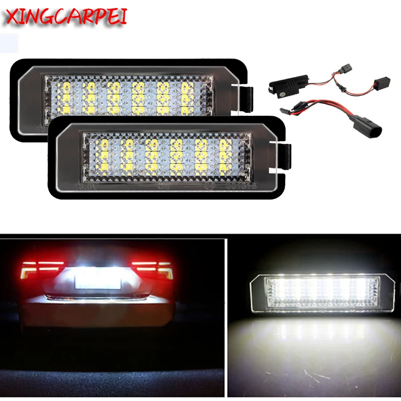 Светодиодный светильник для номерного знака 2 шт. V W GOLF 4 5 6 Volkswagen POLO