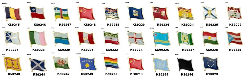 Флаг страны Нагрудный значок булавка клиент смешанный заказ 300 шт в партии
