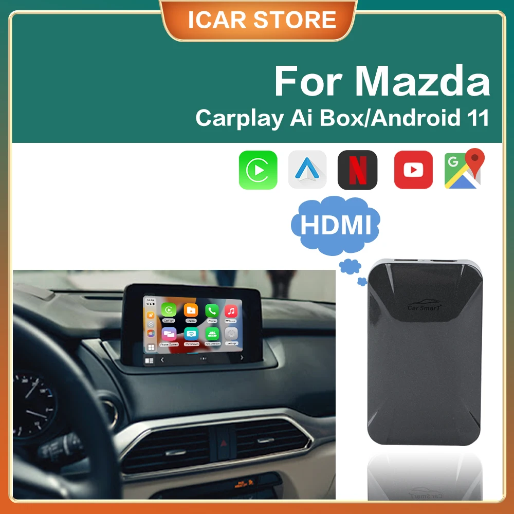 

Carplay Android Ai Box беспроводное радио с экраном 2Din Carplay Android 11 автомобильный адаптер Carplay Dongle автомобильные аксессуары для Mazda