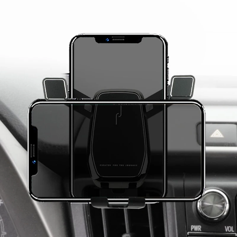 gravity car gps stand air vent mount clip clamp mobile phone holder support for toyota rav4 accessories 2015 2016 2017 2018 free global shipping