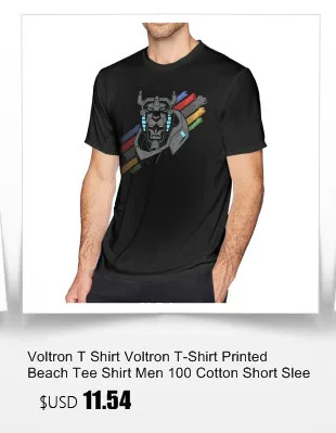 Voltron футболка Voltron Футболка с принтом Пляжная футболка Мужская 100 хлопок короткий рукав 5x Милая футболка