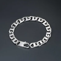 hip hop titanium steel men and women simple titanium steel 21cm glossy bracelet