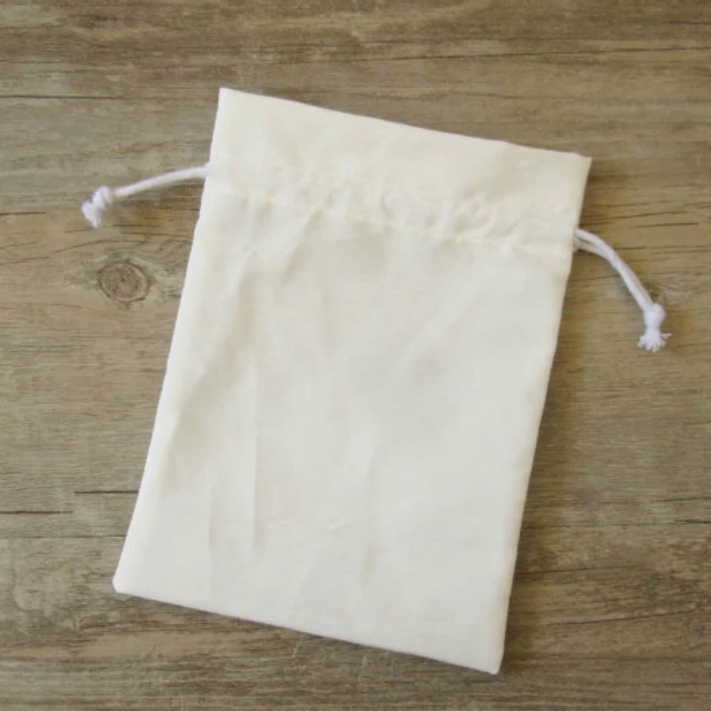 100PCS Polyester Cotton Pouch Jewelry Bags Packgaing Party Wedding Gift Reusable Sachet Drawstring Pocket Sack Custom Logo Print | Украшения
