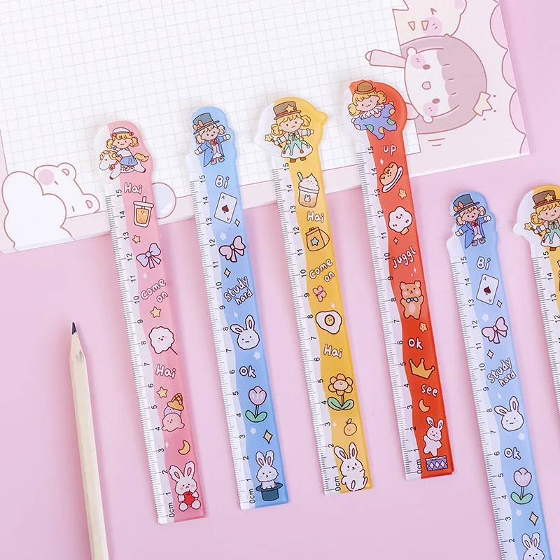 20 cm Cute girl astronaut Ruler Multifunction DIY Drawing Tools Student Rulers School Office Supplies Escolar 1pc random | Канцтовары