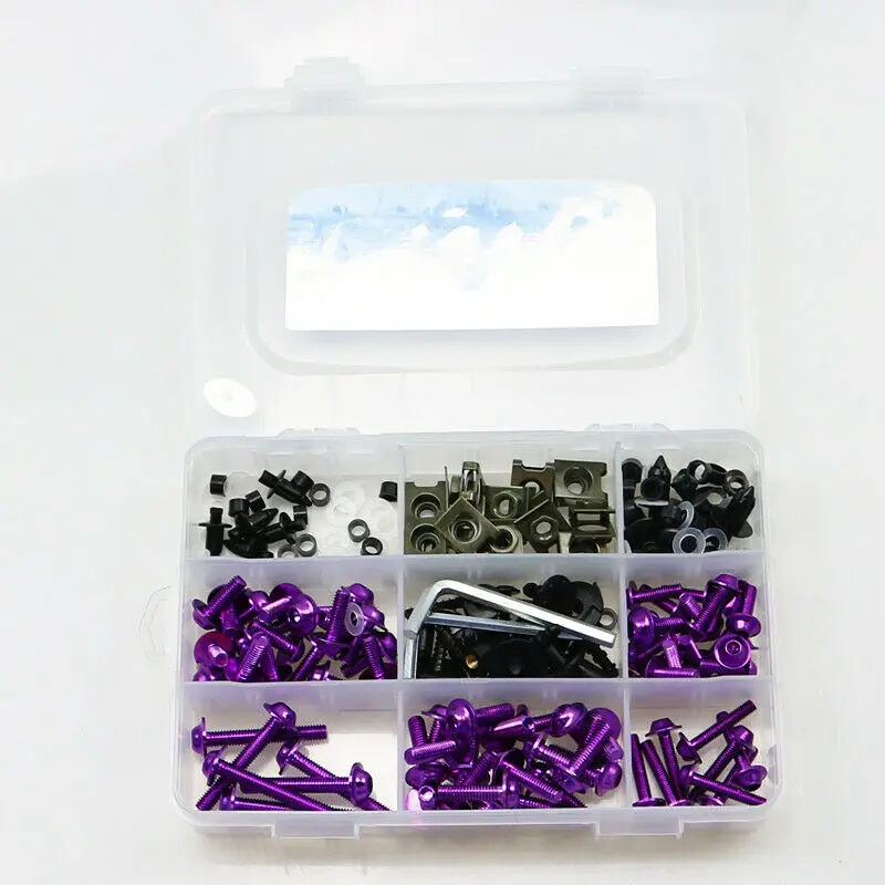 

Racing Running Motorcycle Fairing Screws Bolt Nuts Kit Bodywork Fasteners Clip