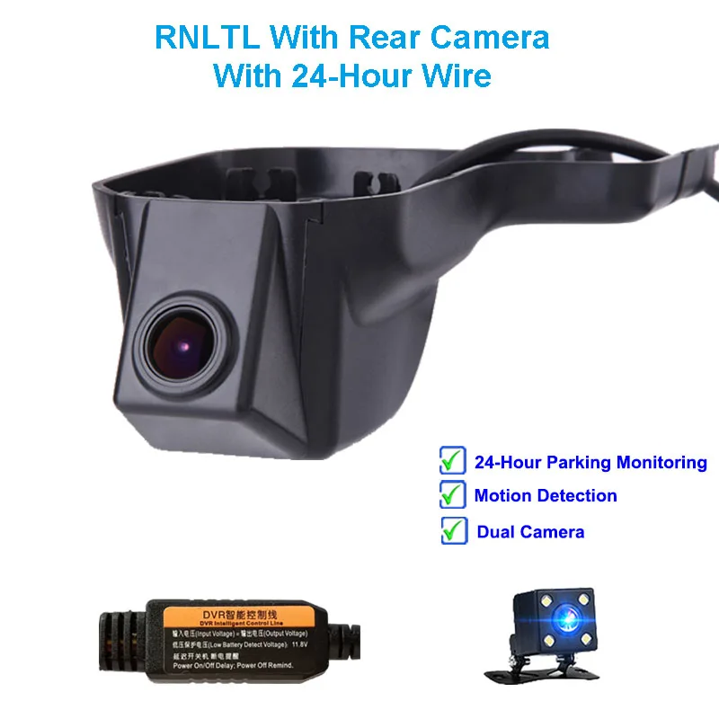 RNL Tow Cam Line Jabriel HD 1080P dash am 24 часа в сутки камера для машины видеорегистратор, видео рекордер, задний Камера для Марка Renault Clio Megane 2 3 тряпкой Captur KADJAR - Название цвета: RNL Tow Cam Line