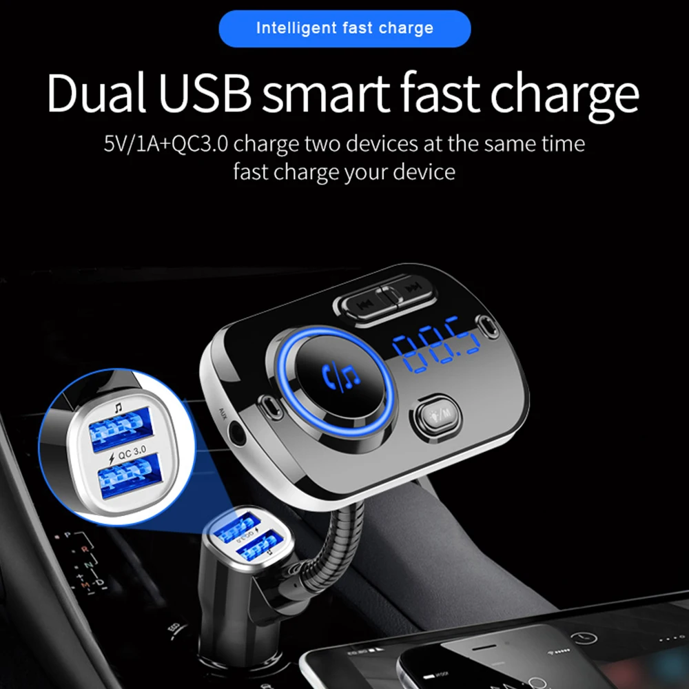 Автомобильный MP3 плеер BC49AQ свободные руки FM передатчик автомобильный комплект Dual