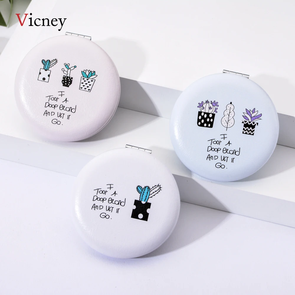 Vicney новинка 2019 портативное зеркало складное подарки свежий модный дизайн кактус