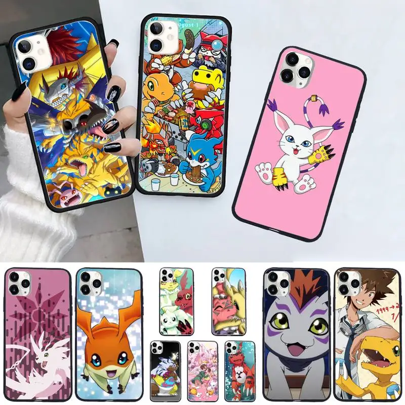 

Digimon Anime Adventure Phone Case For iphone 12 11 13 7 8 6 s plus x xs xr pro max mini shell