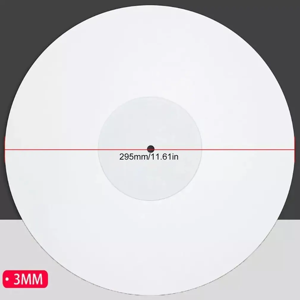 

12 Inch 3MM Acrylic Record Pad Anti-static LP Vinyl Mat Slipmat for Turntable Phonograph Accessories