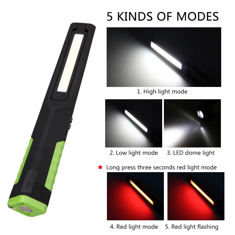 Светодиодный складной бликовый рабочий светильник с ручным коленчатым приводом