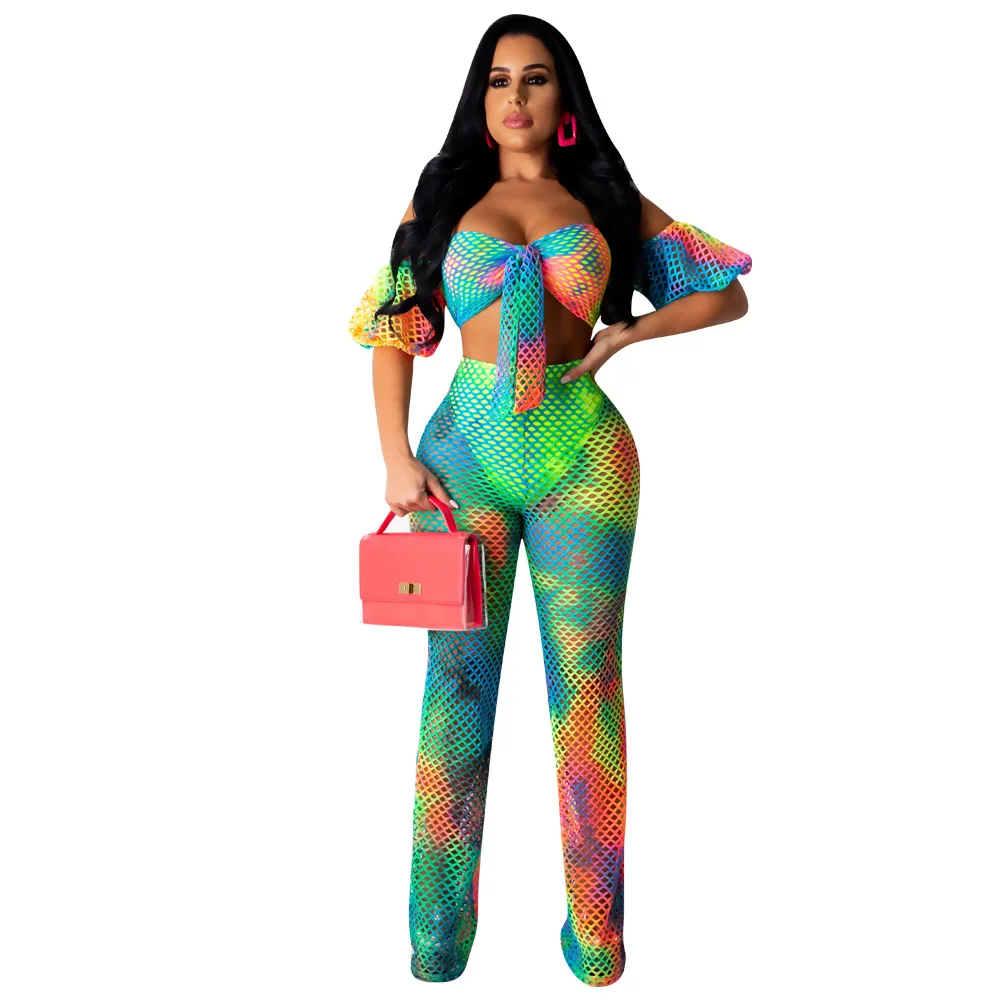 Новинка 2019 женский летний топ с открытыми плечами и длинным рукавом брюки