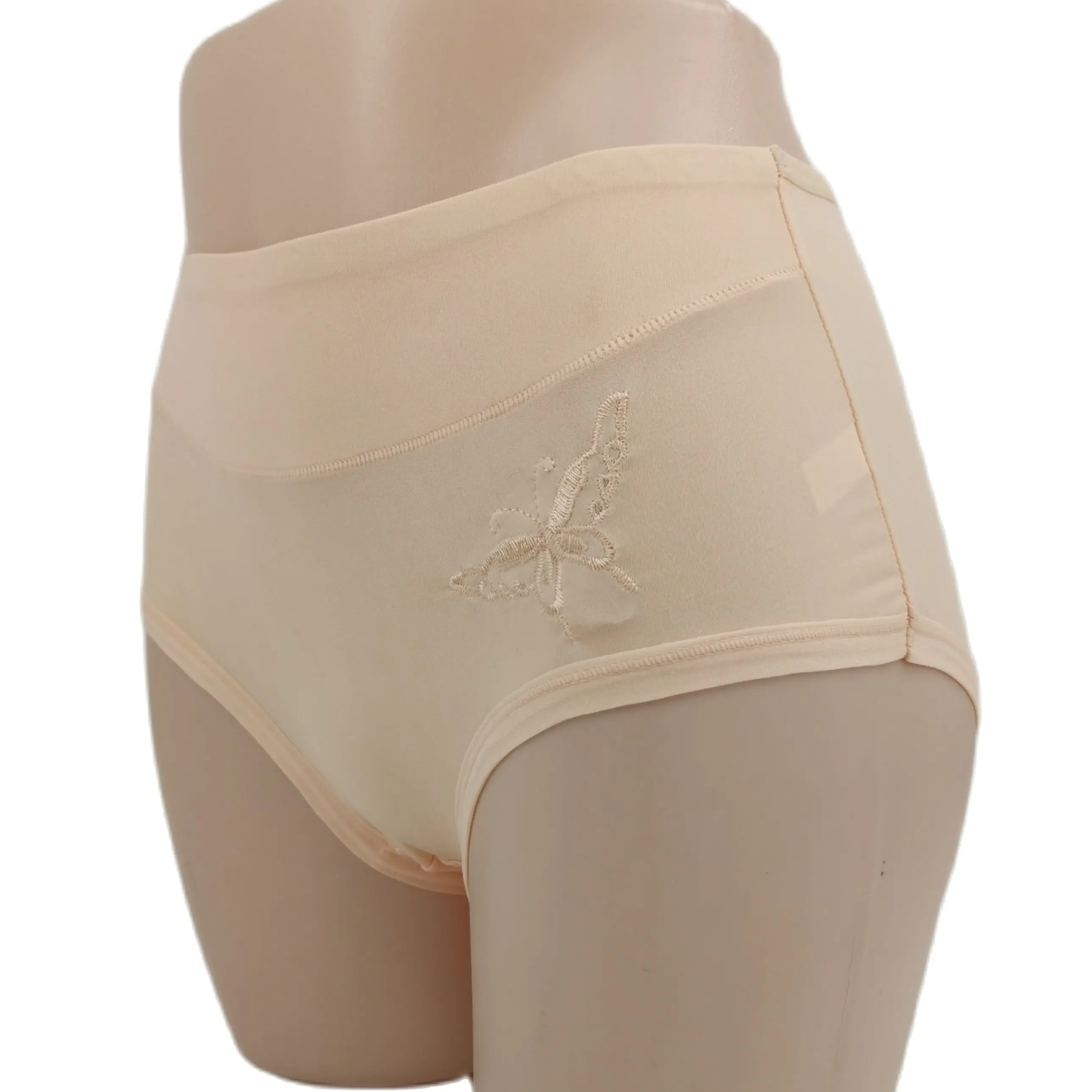 

Plus Size Woman Panti Butterfly Embroidery Calcinha Briefs Big Ladies Panties Mid Waist Women's Shorts 2022 New Breathable Panty