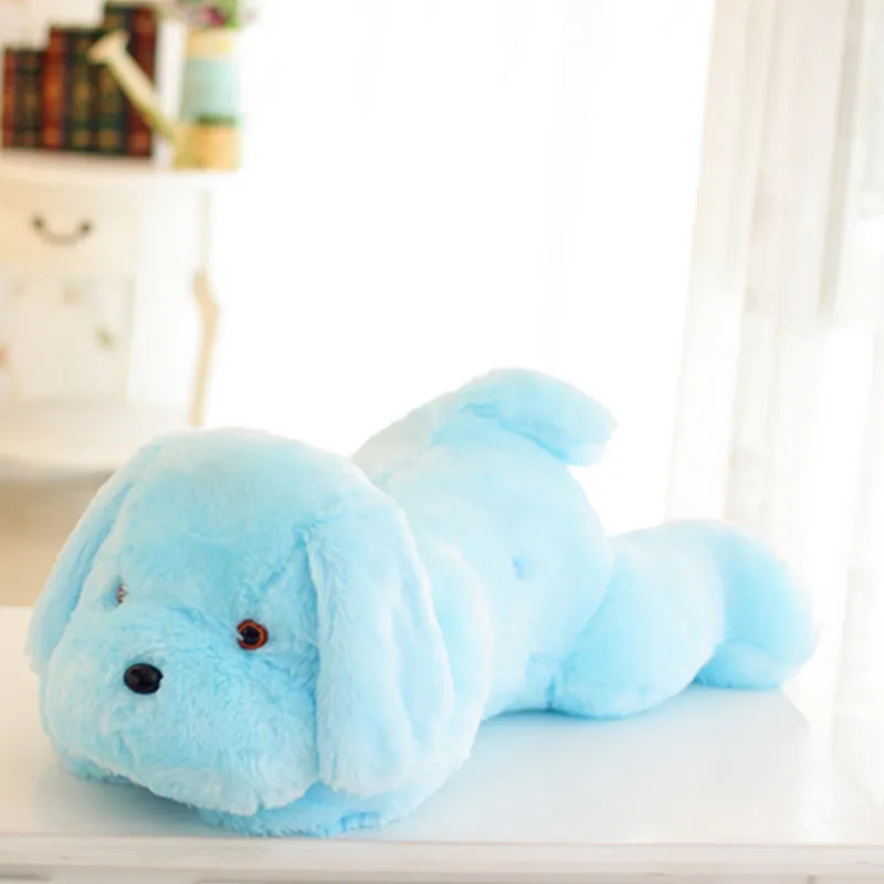 

1pc 50cm luminous dog plush doll colorful LED glowing dogs children toys for girl kidz birthday gift WJ445