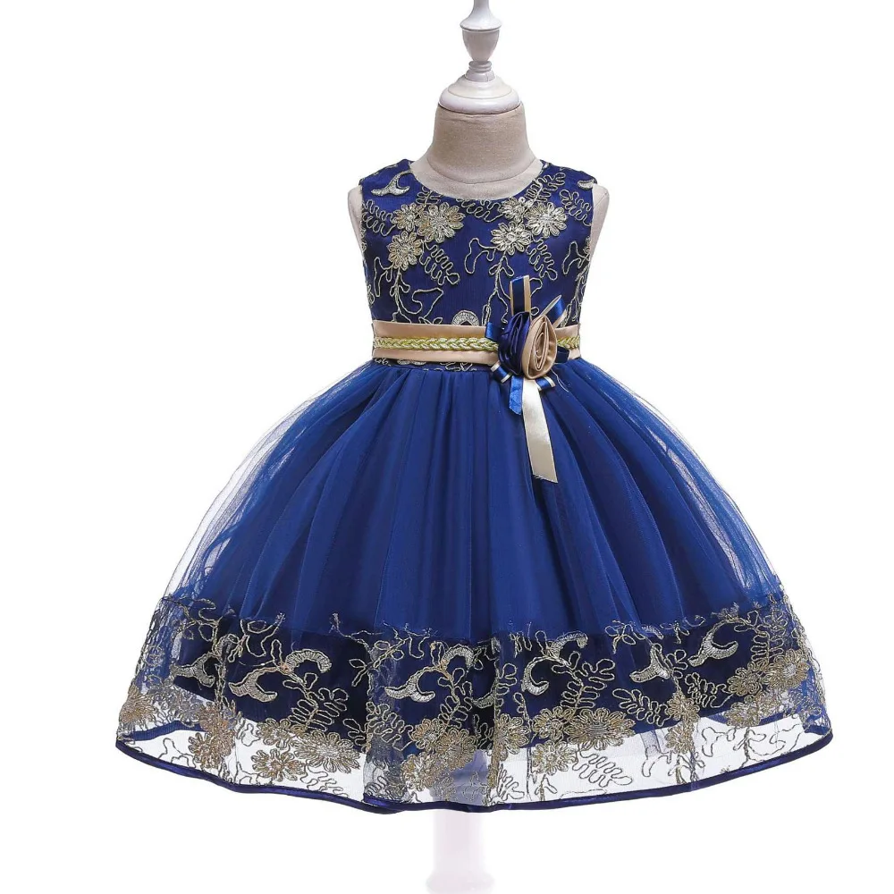 

Hot Selling 2-7 Years Girls Dress Lace Clothes Princess Dress For Birthday Party Dress Christmas Costume Infant Party Dress 8543