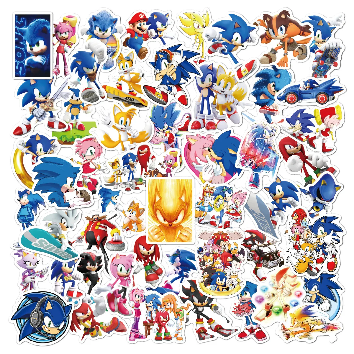 

10/30/50pcs Anime Soniced Game Stickers Waterproof Skateboard Motorcycle Guitar Luggage Laptop Bicycle Sticker Kids Toys Gift