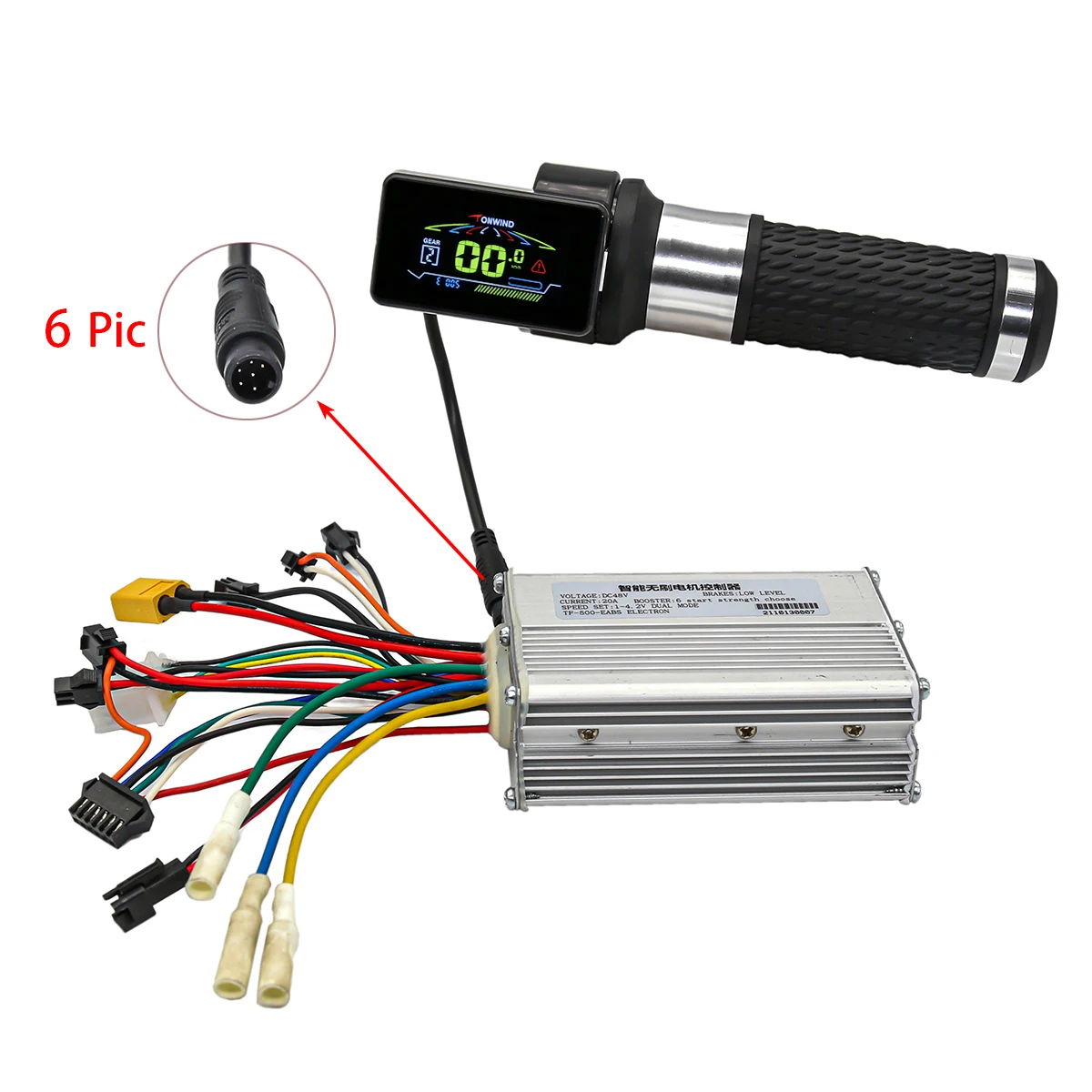 

TF-500 LCD Acceleration Instrument and DC48V 20A Intelligent Brushless Controller for Electric Scooter E-Bike Universal