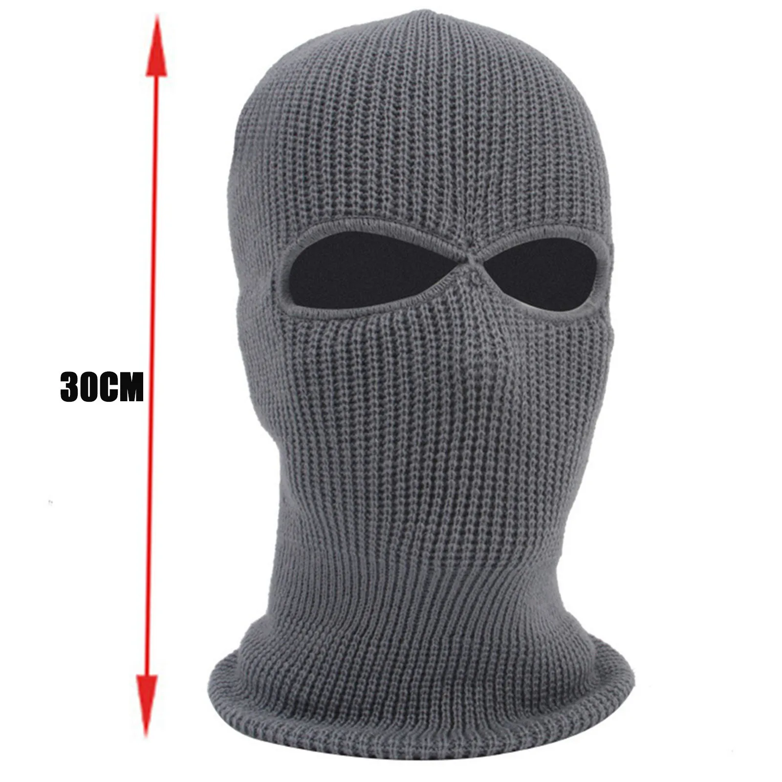 

Adult Ski Mask Knitted Face Cover Winter Balaclava Full Face Mask For Winter Outdoor Sports Winter Three 3 Hole Balaclava Hat