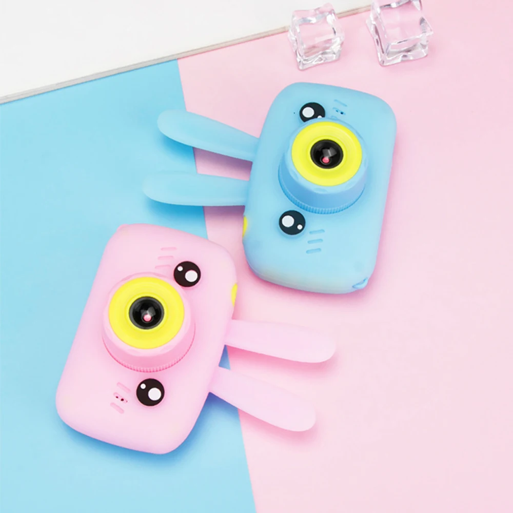 Детская фотокамера с мультяшным защитным чехлом мини цифровая камера для