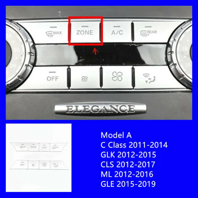 

Trim Buttons Cover 1Set/8pcs ABS Plastic Accessories Central Air Condition